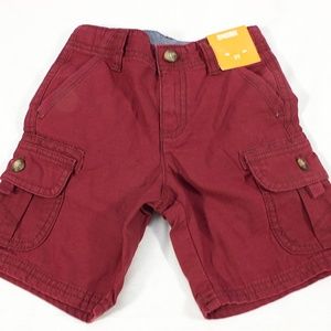 NWT Gymboree Boys Dark Red Cargo Shorts Size 3T